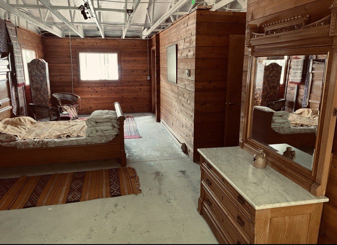 A characterful cabin bedroom