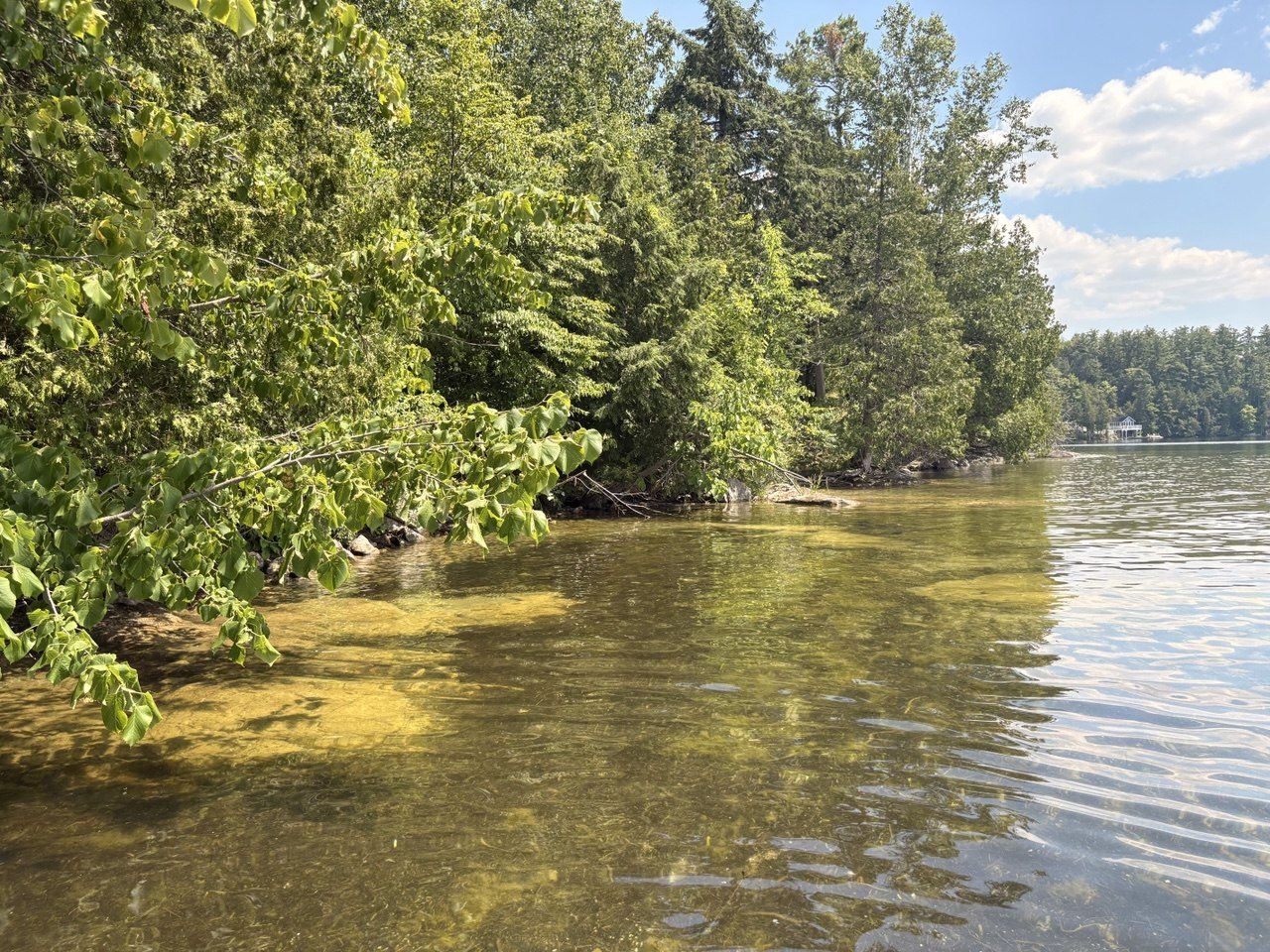 Clear water over a rocky lake bottom